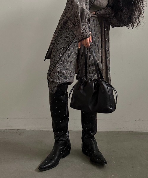 Ameri パンツ MEDI MATELASSE STRAIGHT PANTS レディース