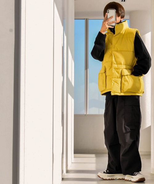 タイムインク　ダウンベスト Anytime Songs（エニータイムソングス） ダウンベスト ベスト PUレザー