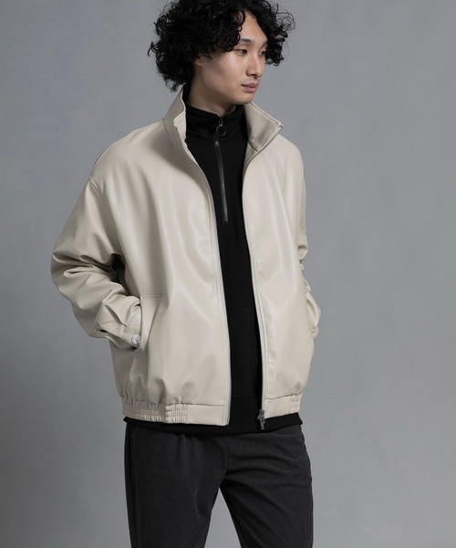 aimoha（アイモハ） ブルゾン アウター aimoha men STAND NECK PU