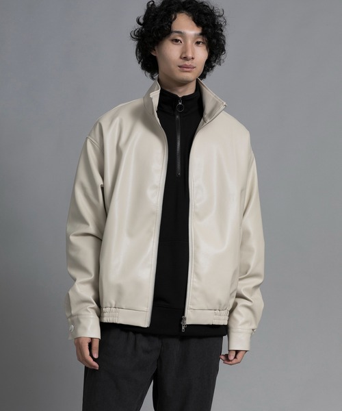 aimoha（アイモハ） ブルゾン アウター aimoha men STAND NECK PU