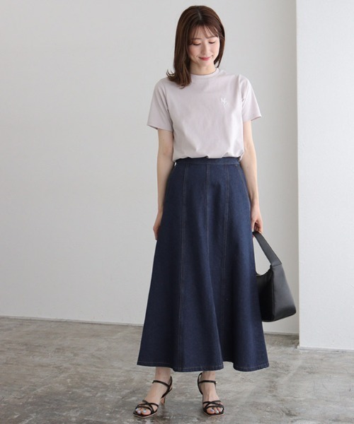 Pierrot（ピエロ） デニムスカート デニムフレアスカート : ZOZOTOWN