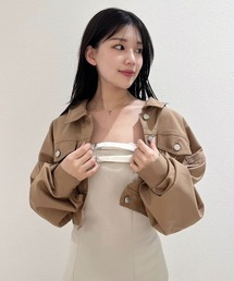 （新品タグ付き）eimy istoire デニムライクバックシャンジャケット デニムライクバックシャンジャケット（デニムジャケット/Gジャン