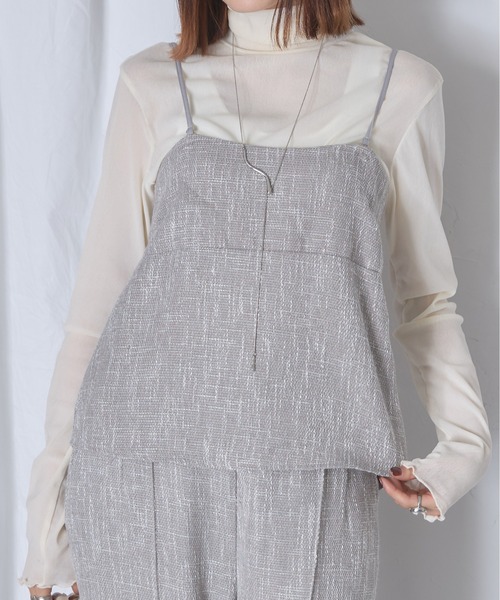 each alchemist キャミソール 「セットアップ可能」ツイードキャミ