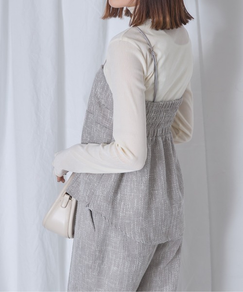 each alchemist キャミソール 「セットアップ可能」ツイードキャミ