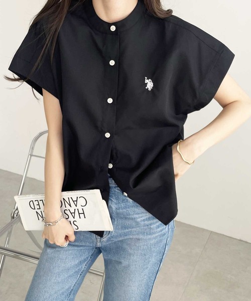 「U.S. POLO ASSN.」 長袖ネルシャツ L ネイビー レディース U.S. POLO ASSN. 「U.S. ASSN.」 長袖シャツ L ネイビー