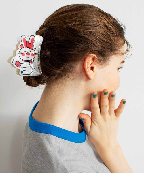 シロップ． ヘアクリップ シモジマコラボ うさぎさんヘアクリップ