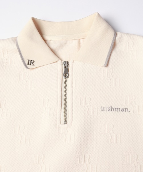 IRISHMAN ポロシャツ 「W-IR」classic jacquard sleeveless polo shirt 