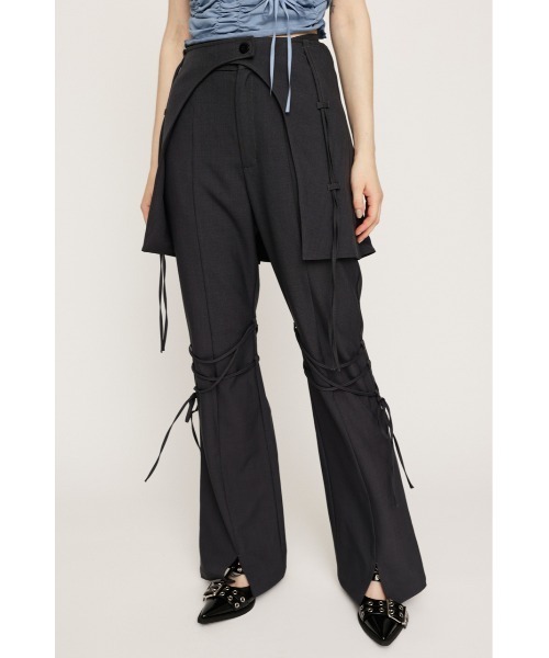 SLY（スライ） スラックス パンツ PLEATS LAYERED FLARE PT プリーツ