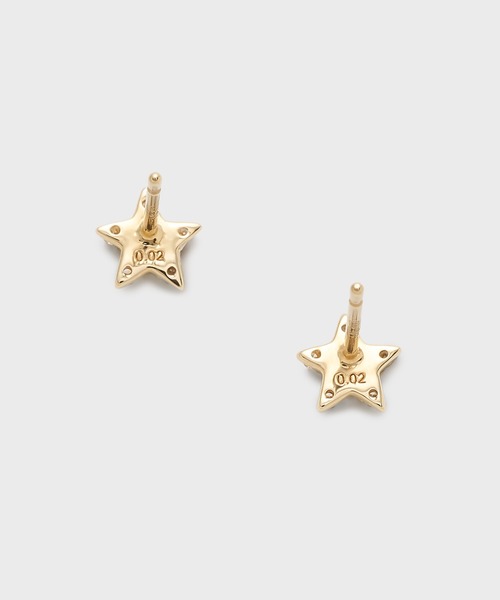 ピアス 「Tiny Motif」K10ダイヤモンドスターピアス（0.02ct） レディースの画像