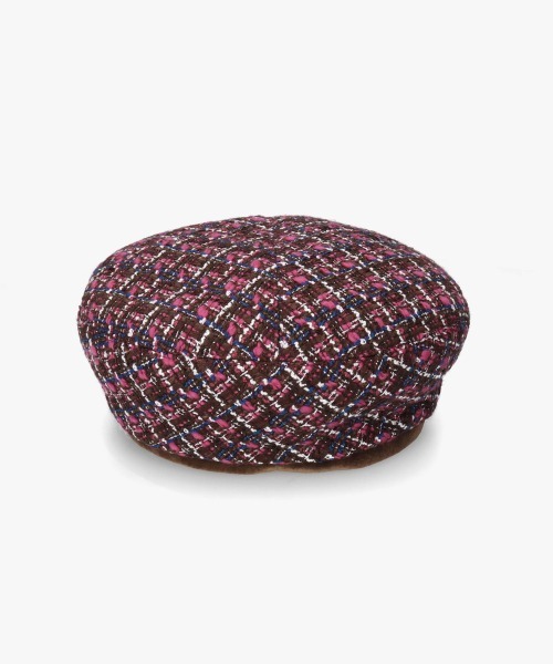Chapeau d' O 帽子 ベレー帽 Lame Tweed Monty Beret