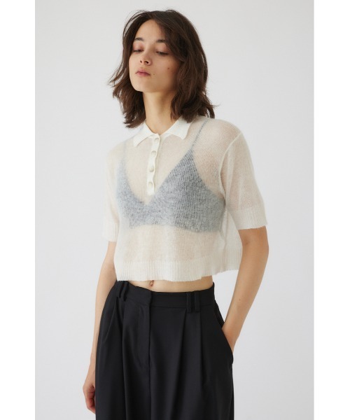 RIM.ARK ポロシャツ ポロ Mohair mix polo knit モヘアミックスポロ
