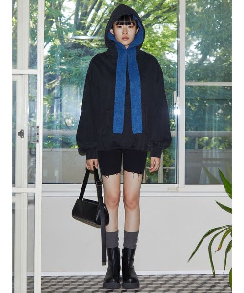 スウェット 「VEQUM」LOOSE SWEAT HOODIE レディース : 86076264 