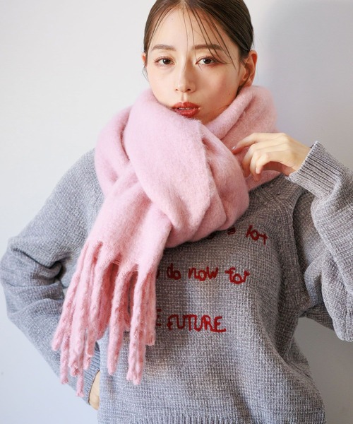 LAKOLE（ラコレ） マフラー ストール ブークレーカラーマフラー