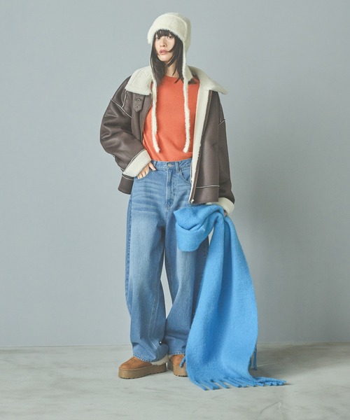 LAKOLE（ラコレ） マフラー ストール ブークレーカラーマフラー