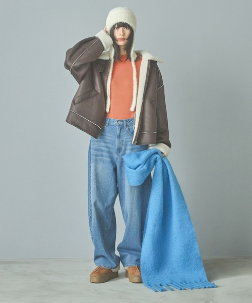 LAKOLE（ラコレ） マフラー ストール ブークレーカラーマフラー