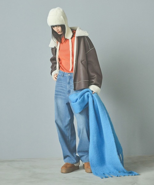 LAKOLE（ラコレ） マフラー ストール ブークレーカラーマフラー