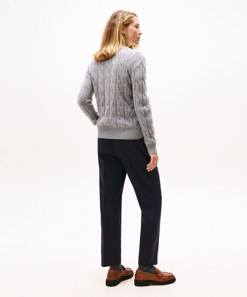 トミーフィルフィガー　クルーネックセーター　S レディース　ネイビー　ニット TOMMY HILFIGER（トミー・ヒルフィガー） ニット セーター