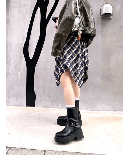 R＆E（アールアンドイー） ブーツ 「R＆E」バイカーショートブーツ