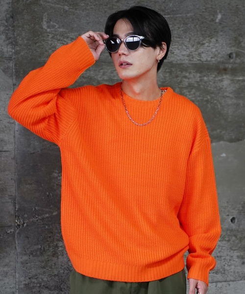 NEVER） Acquiesce セーター ニット 畔編みクルーネックニットセーター