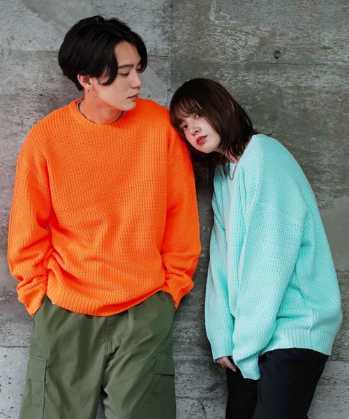 NEVER） Acquiesce セーター ニット 畔編みクルーネックニットセーター