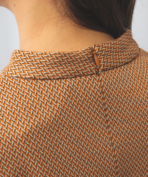 ナラカミーチェ（NARACAMICIE）/【NARACAMICIE】ヘリンボーン九分袖カットソー NARACAMICIE（ナラカミーチェ） tシャツ 「NARACAMICIE」ヘリンボーン