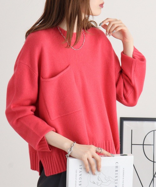 ニット セーター Eglantine カシミヤブレンドポケットプルオーバー レディース EGLANTINE ニット セーター Eglantine カシミヤブレンドポケット