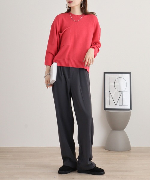 ニット セーター Eglantine カシミヤブレンドポケットプルオーバー レディース EGLANTINE ニット セーター Eglantine カシミヤブレンドポケット