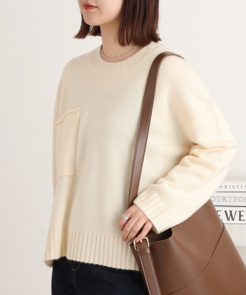 ニット セーター Eglantine カシミヤブレンドポケットプルオーバー レディース EGLANTINE ニット セーター Eglantine カシミヤブレンドポケット