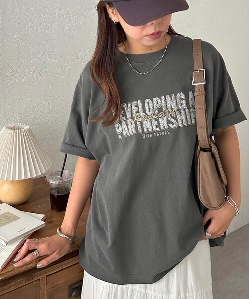 Discoat tシャツ 「ユニセックス」ピグメントアソートロゴT