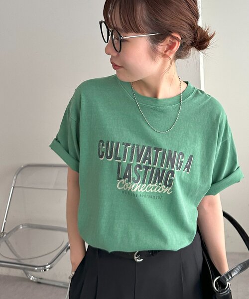 tシャツ ピグメントロゴＴシャツ レディース Discoat tシャツ 「ユニセックス」ピグメントアソートロゴT