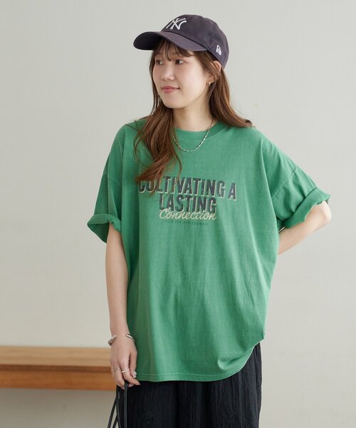 tシャツ レトロロゴ ユニセックス ピグメント 半袖 Tシャツ レディース メンズ Discoat tシャツ 「ユニセックス」ピグメントアソートロゴT