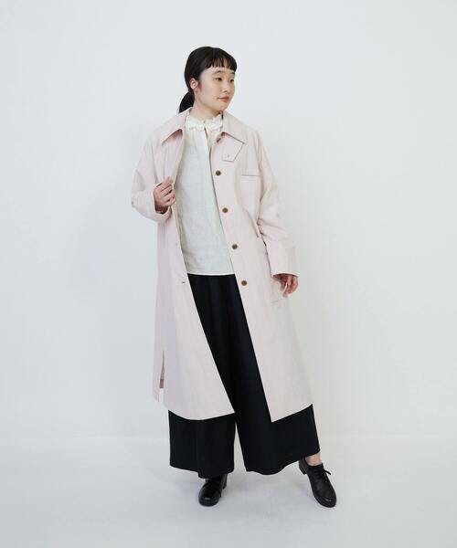 LOISIR コート アウター コットンナイロンウェザーピーチステンカラー