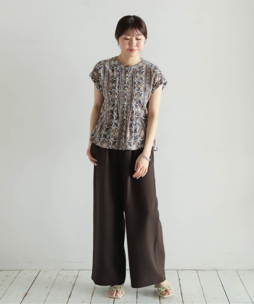 NOMBRE IMPAIR ブラウス シャツ タイルPT タックブラウス
