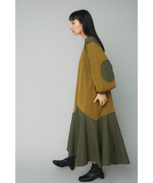 HeRIN.CYE ドッキングワンピース FREE カーキ レディース : ZOZOTOWN