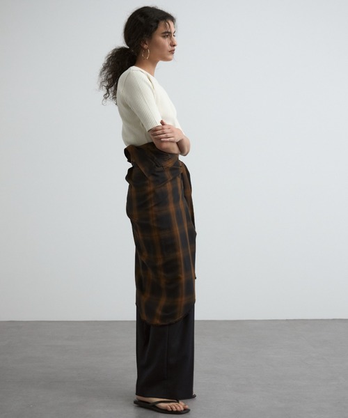 CREDONA ブラウス シャツ ROME CHECK SHIRTS/ローマチェック