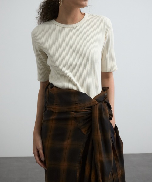 CREDONA ブラウス シャツ ROME CHECK SHIRTS/ローマチェック