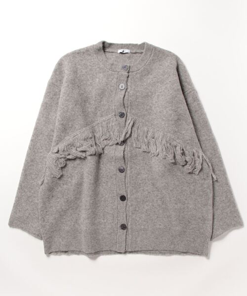 ライトグレー 長袖 カーディガン フリーサイズ JEANASIS（ジーナシス） ニットカーディガン FREE ライトグレー