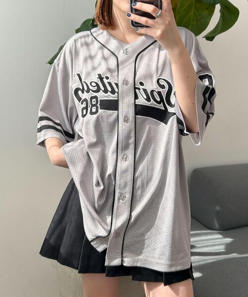 WEGO（ウィゴー） tシャツ WEGO/ベースボールメッシュビッグシャツ 