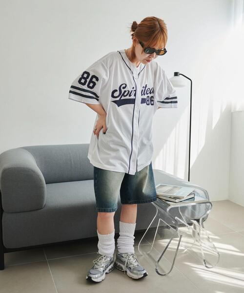 tシャツ ビッグ メッシュ フーディー レディース FREAK'S STORE tシャツ メッシュ半袖トップス レディース