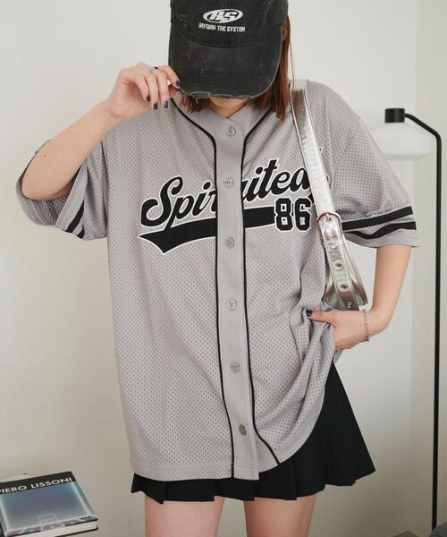 WEGO（ウィゴー） tシャツ WEGO/ベースボールメッシュビッグシャツ