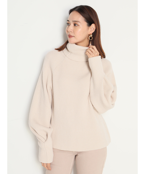 「Mila Owen」 タートルネックニット 0 パープル レディース_画像7