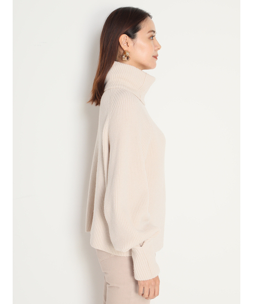 「Mila Owen」 タートルネックニット 0 パープル レディース_画像9