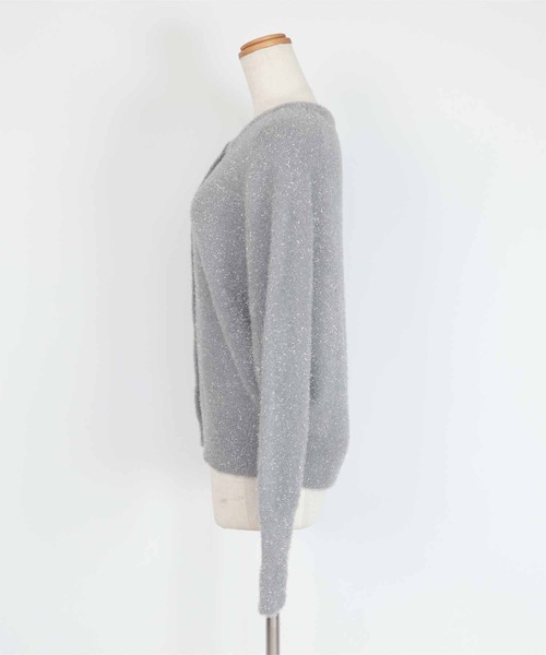 「ur's」 ニットカーディガン M チャコール レディース_画像3