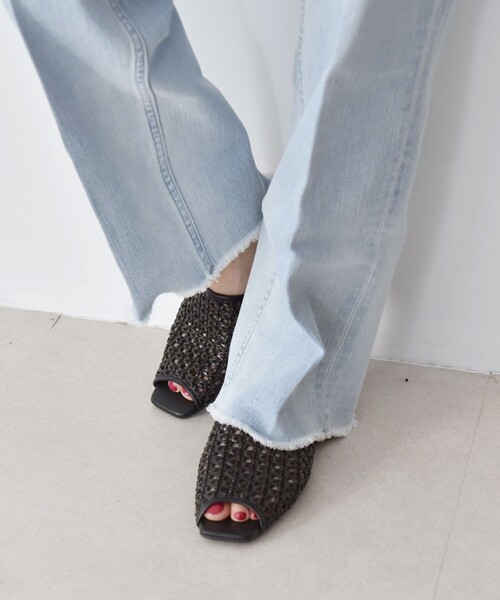 mal. フラットシューズ　24.0㎝　メッシュサンダル サンダル メッシュフラットシューズ レディース : ZOZOTOWN