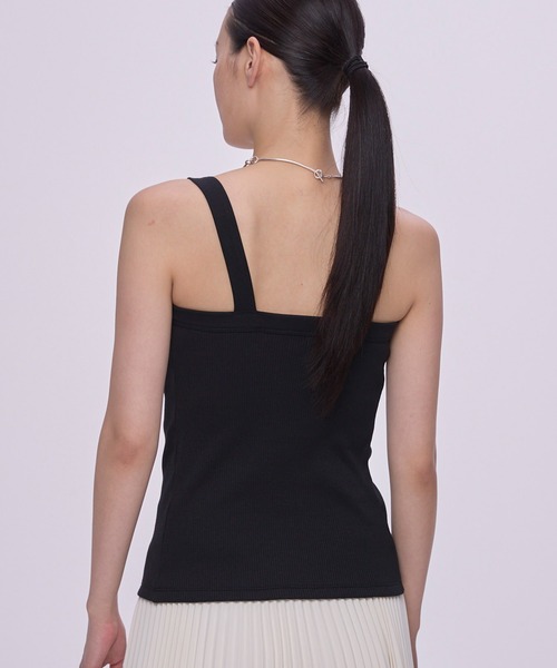 ノースリーブ（黒） OUR WACOAL タンクトップ ノースリーブ カップ付きタンクトップ