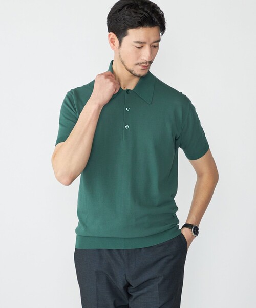 ポロシャツ SHIPS: ICE COTTON ショートスリーブ ニットポロ メンズ