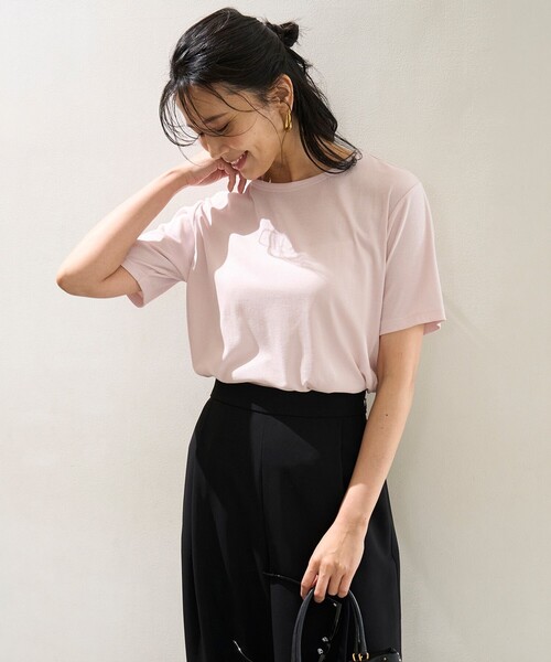 tシャツ 「接触冷感/UVケア」ドライタッチフライス ハーフスリーブT レディース UNFILO tシャツ 「接触冷感/UVケア」ドライタッチフライス