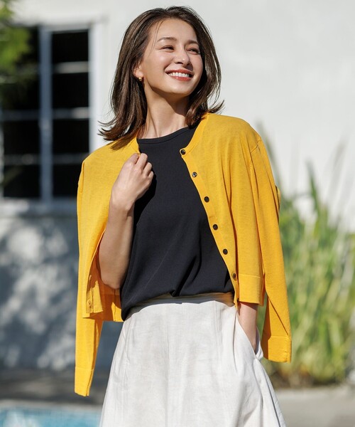tシャツ 「接触冷感/UVケア」ドライタッチフライス ハーフスリーブT レディース UNFILO tシャツ 「接触冷感/UVケア」ドライタッチフライス