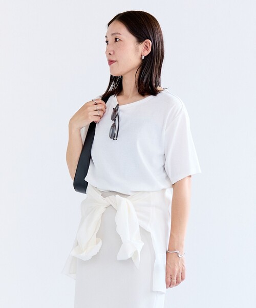 tシャツ 「接触冷感/UVケア」ドライタッチフライス ハーフスリーブT レディース UNFILO tシャツ 「接触冷感/UVケア」ドライタッチフライス