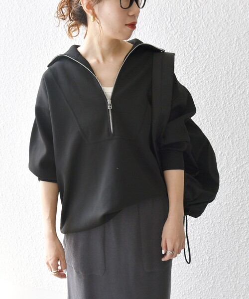 「SHIPS any」 長袖ニット ONE SIZE ブラック レディース